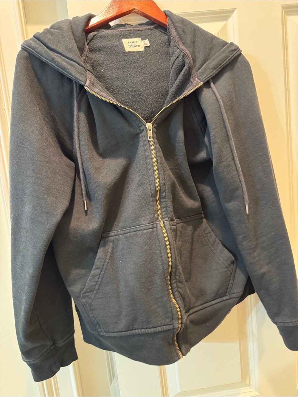 Flint and Tinder Men's Charcoal Zip Hoodie Shirt Jacket